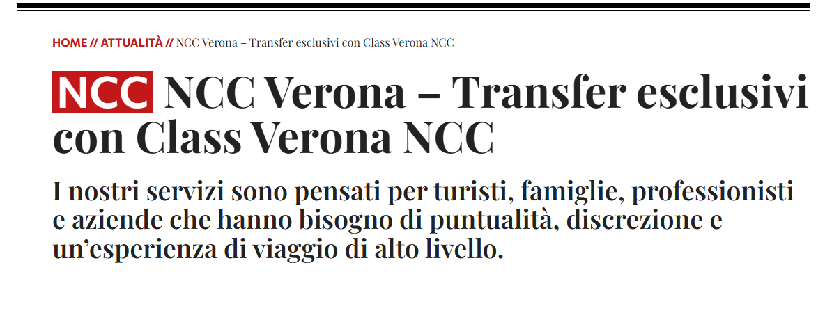 Auto NCC nera davanti alla Casa di Giulietta a Verona